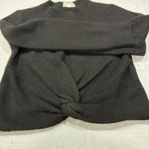 LOVE ADORE Women's Black tie-front knit sweater Size M. SKU61   #knitwear